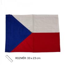 Vlajka ČR bavlněná 33x23 cm
